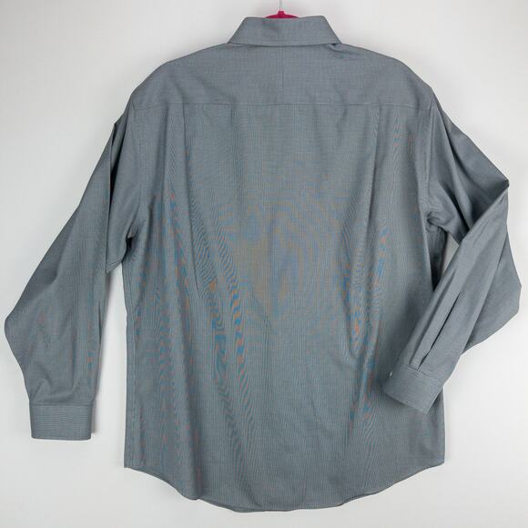 Jos. A. Bank Traveler Shirt Men's 16.5 - 34 Gray Cotton Poly Blend Button-Up - Picture 10 of 13